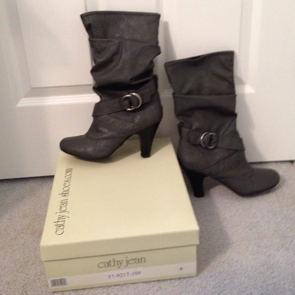 Cathy Jean dark grey calf boot