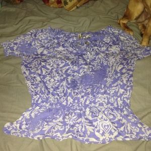 Purple floral shirt