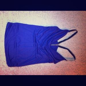 Miley Cyrus zipper strappy top ( plum color )