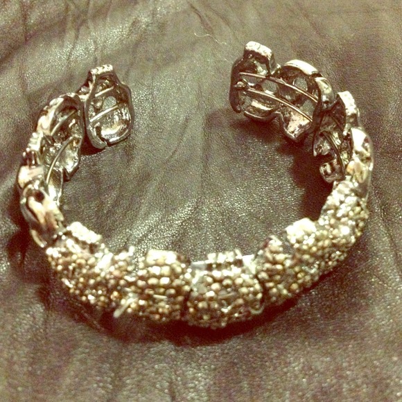 Gunmetal skull bracelet