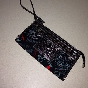 Coach poppy wristlet wallet