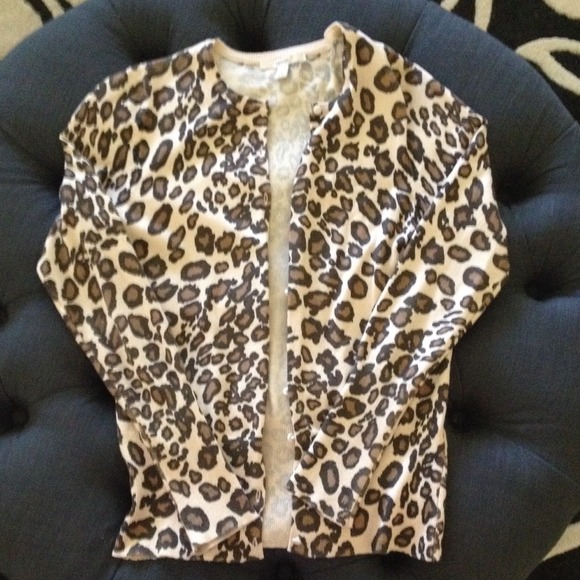 Animal print cardigan