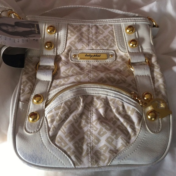 White new baby phat purse