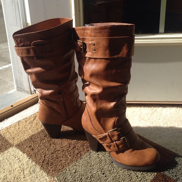 refresh Boots - TAN faux leather boots