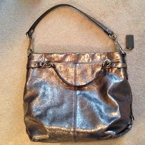 COACH Metallic silver purse