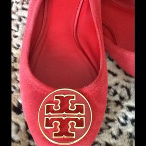Tory Burch Authentic Red Suede Revas Size 7.5