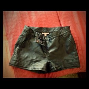 Trendy leather shorts