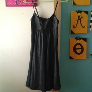 Charcoal metallic spaghetti strapped dress