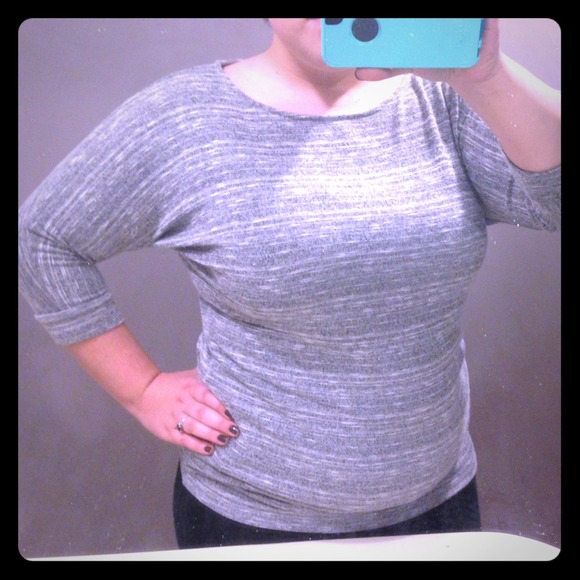Heather Grey Boatneck Top