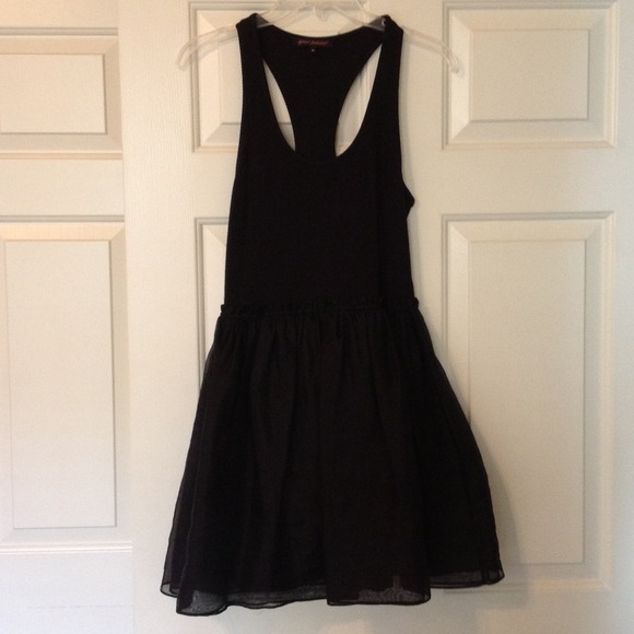 Betsey Johnson black dress with silk tutu skirt - Picture 1 of 4