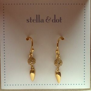 Stella & Dot Renegade Mini Drop Earrings - Gold