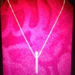 Match stick.Gold&silver.chunky Lgth 12-13". 14k.