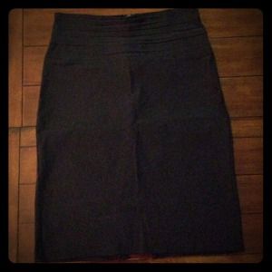 Black high waisted pencil skirt.