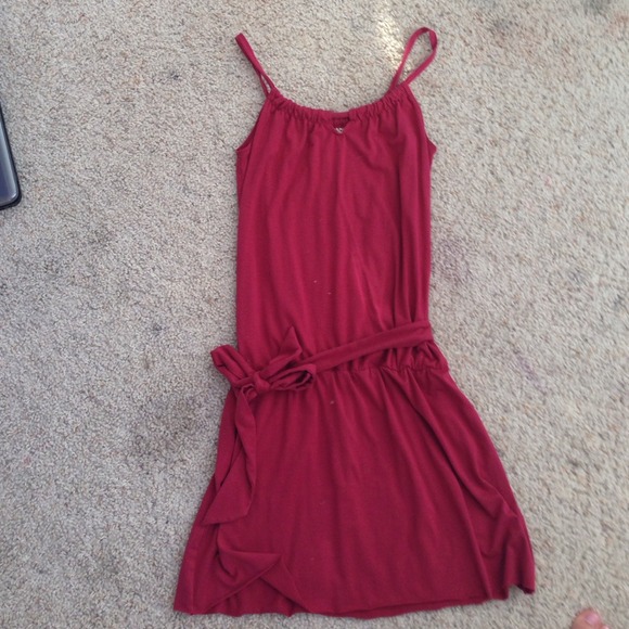 Deep red dress