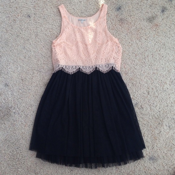 Lace and ruffle dress