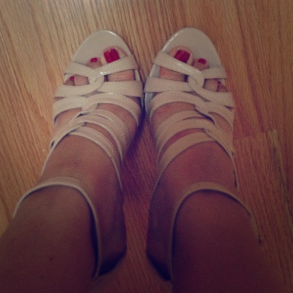 Beige Nude gladiator sandals shoes