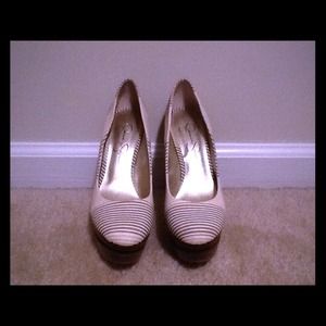 Pink & Brown Platform Pumps