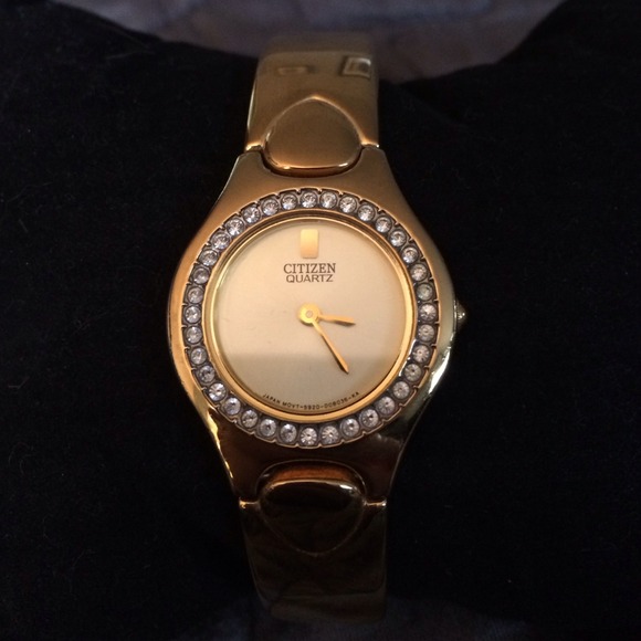 Citizen Accessories - Citizen Gold Watch with Crystals