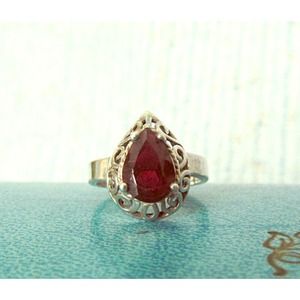 Vintage Sterling Silver Rhodolite Garnet Ring