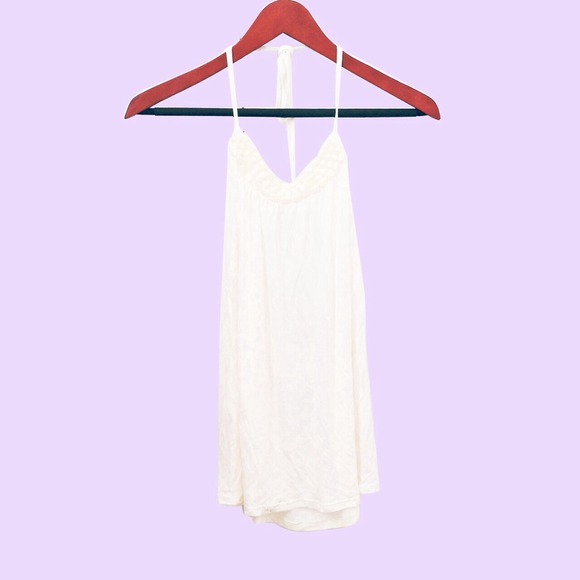 NWT Cream halter with rhinestones