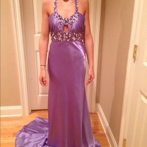 Purple silk Dress