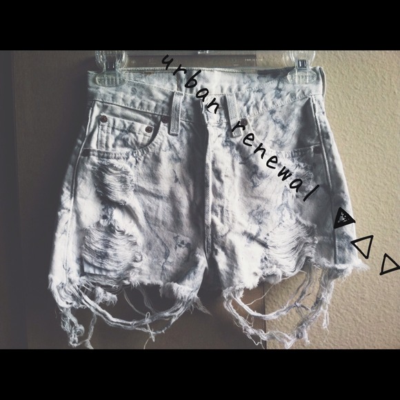 Urban Renewal High-waisted Distressed Shorts