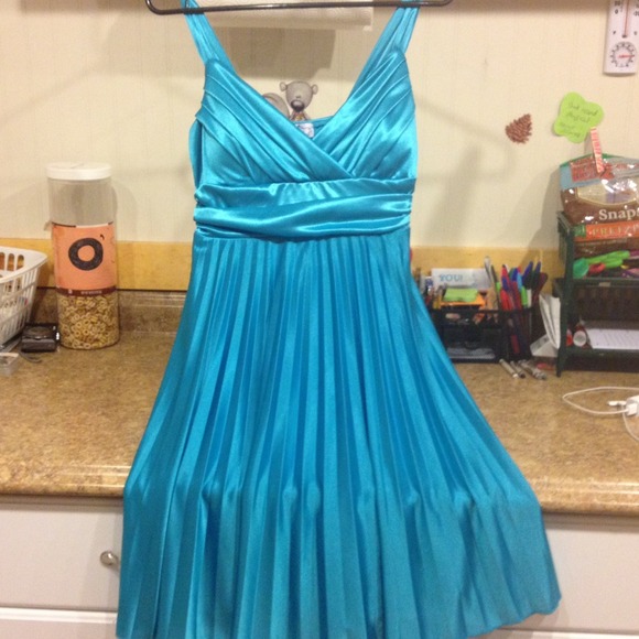 HOLD Beautiful Shiny Blue Formal Dress!