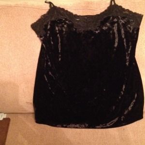 Black Velour DKNY Jeans Tank