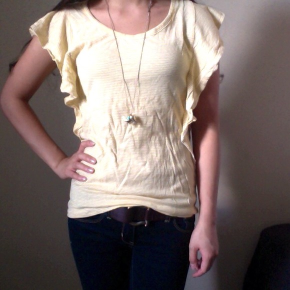 Yellow Striped Top