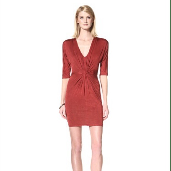 Lowered! Knot Front Jersey Dress
