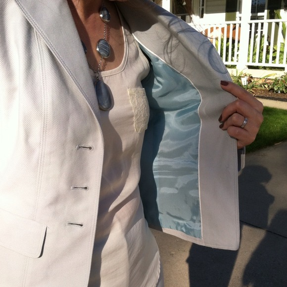 Beautiful Mediterranean Blue Dress Pant Suit! - Picture 2 of 4