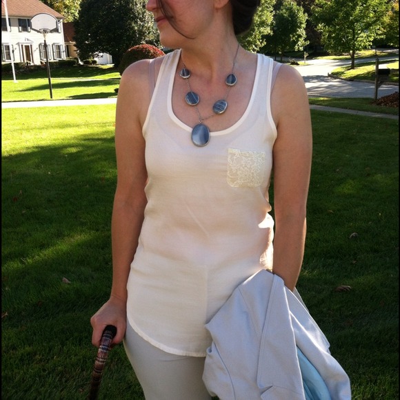 Lace Paneled Tank - Picture 2 of 4