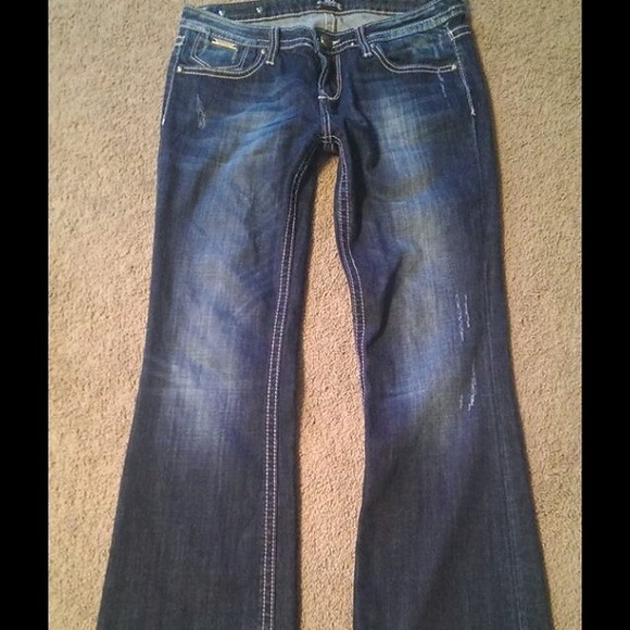 🚫Sold Euc rerock for express dark wash boot