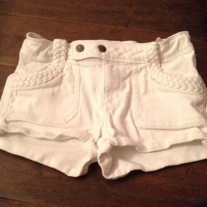 White Denim Shorts