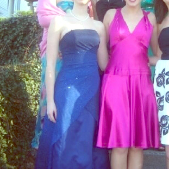 Navy Blue and Glitter Formal Gown