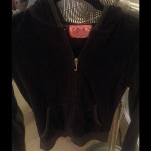 Black Petite Juicy Couture Hooded Sweater