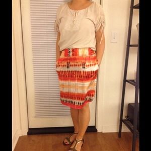 Banana republic 100% silk skirt