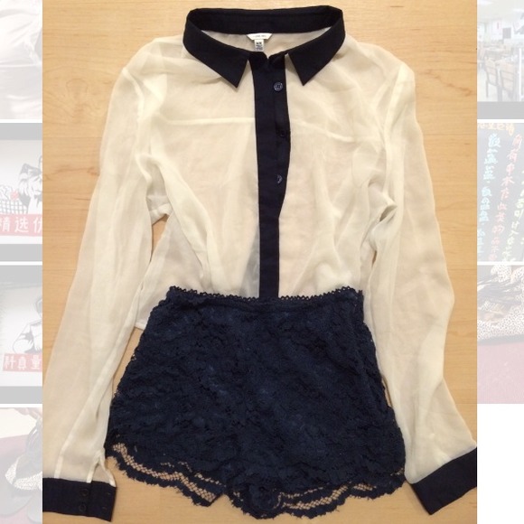 ✨High waisted stretchy lace short✨