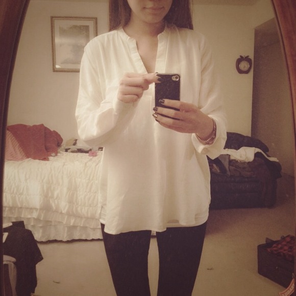 Lovely White Blouse Top