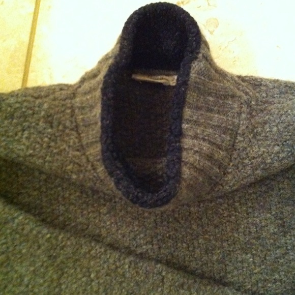 Two tone charcoal/black boiled wool sweater - Picture 3 of 3