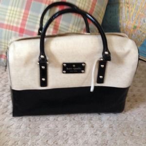 Kate Spade Black and Tan patent leather bag