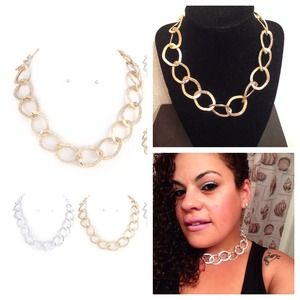 Hammered style link chain
