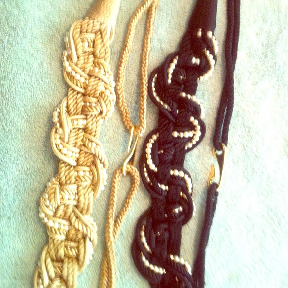 Two belts with beads