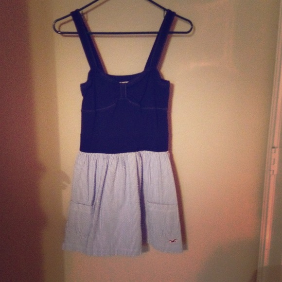 Blue and White Hollister Dress - Picture 1 of 3
