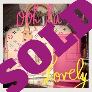 White & multi colored leather handbag🎀