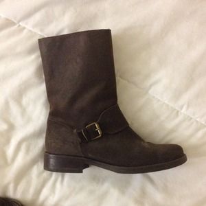 J. Crew Brown Suede Moto Boot size 6.5