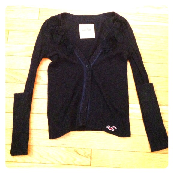 Hollister navy blue cardigan