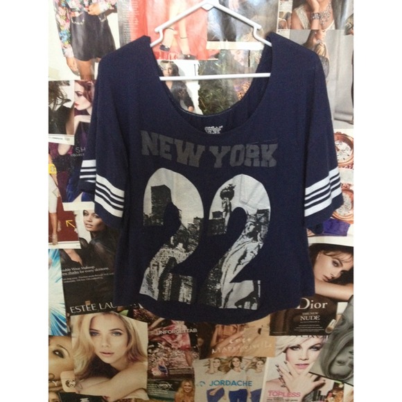boxy navy shirt