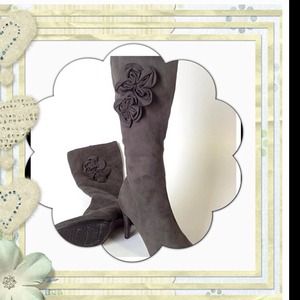 Fall gray  high heel high-heel boots