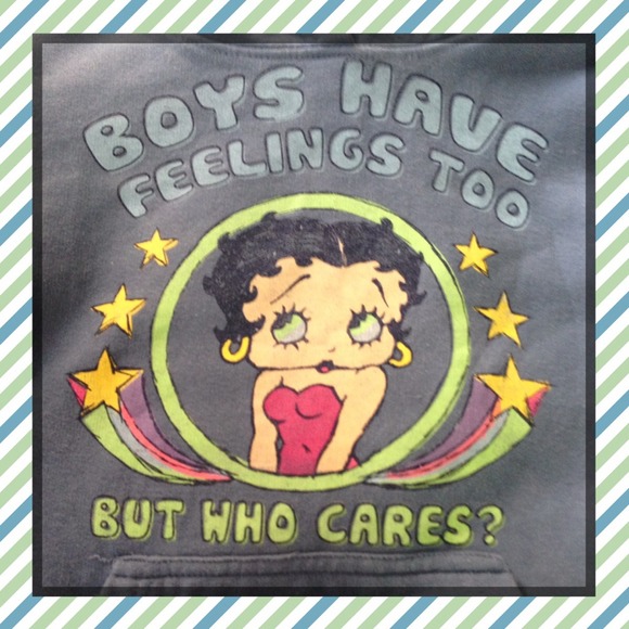 Cute Betty Boop Hooded Pull-Over Sweatshirt